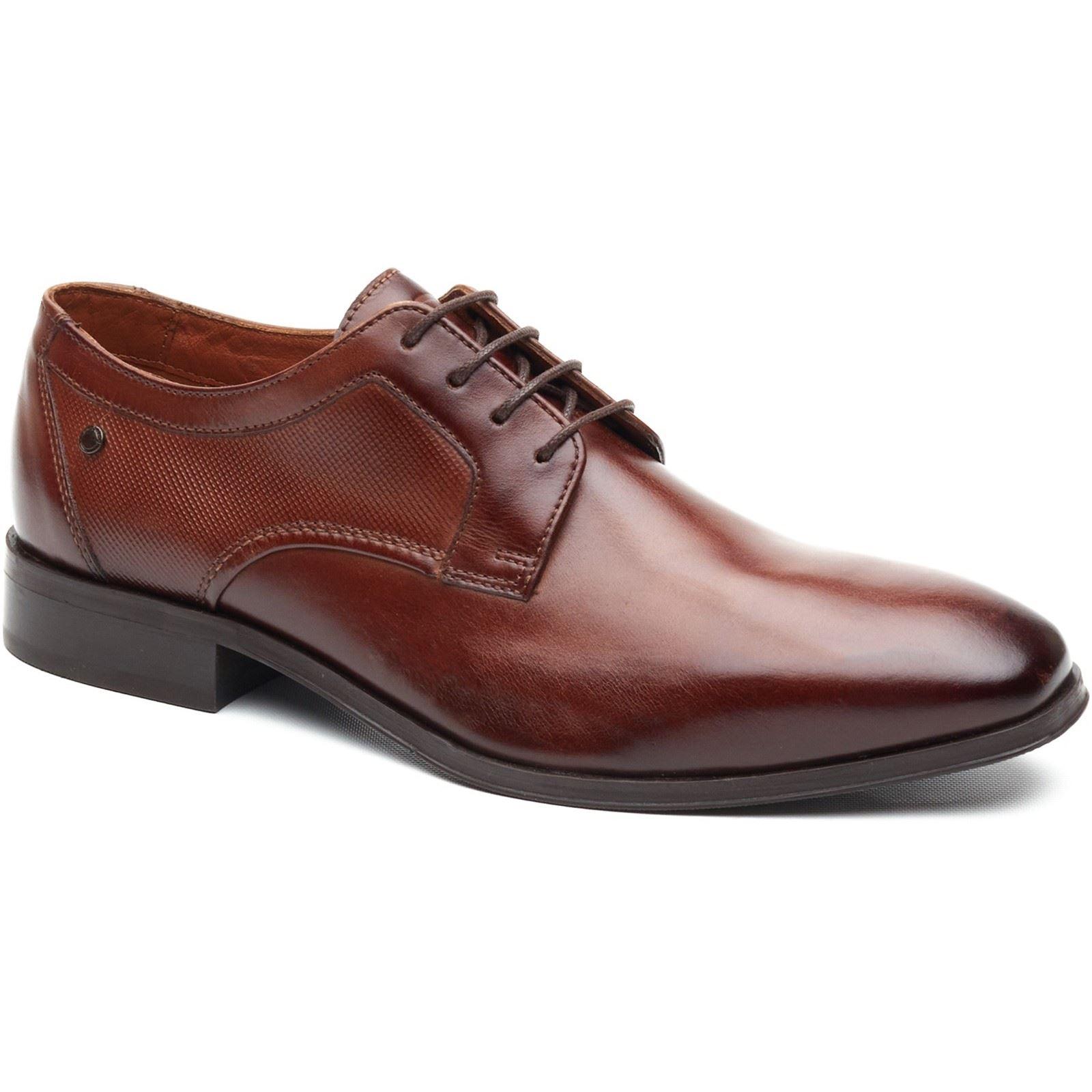 Base London Dome Schnürschuhe aus Leder für Herren in verbranntem Tan