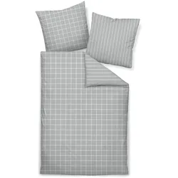 Janine Design Bettwäsche Modern Classic 135 x 200 cm Satin Grau Platin