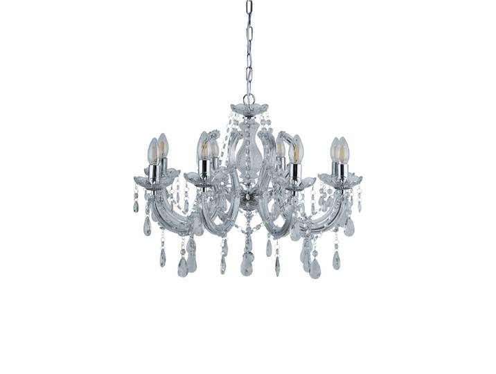 Klassischer, dimmbarer Kronleuchter „Marie Therese II Transparent, Silber Searchlight