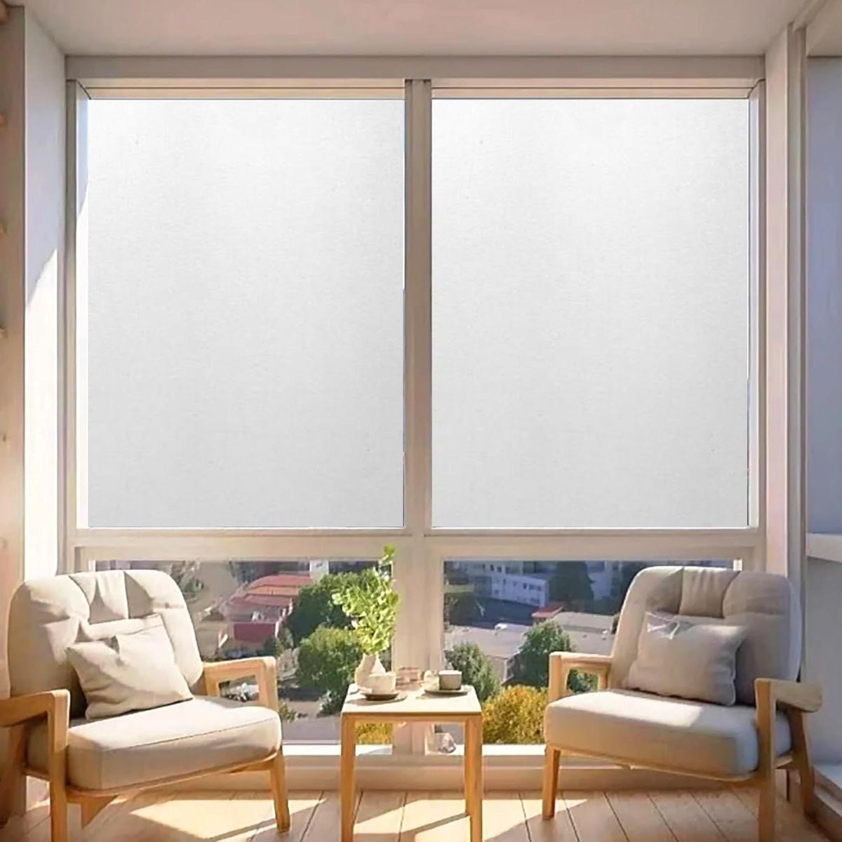 Zonwerende Raamfolie Mat Wit Design - 90 x 240 cm