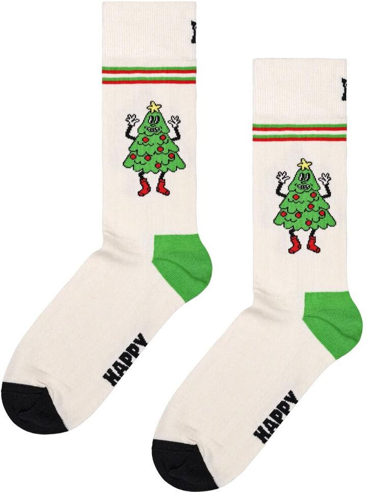 Happy Socks  - Crew Socks Happy Tree White - 36-40 - Chaussettes