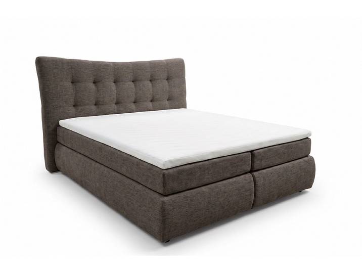 Boxspringbett STRATOS taupe 160x200cm halbfest