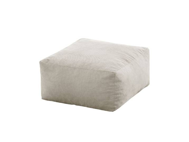 Pouf carré 50x50 cm en velours beige
