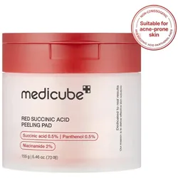 Medicube, Gesichtsmaske, Red Succinic Acid Facial Toning Pads (155 ml)