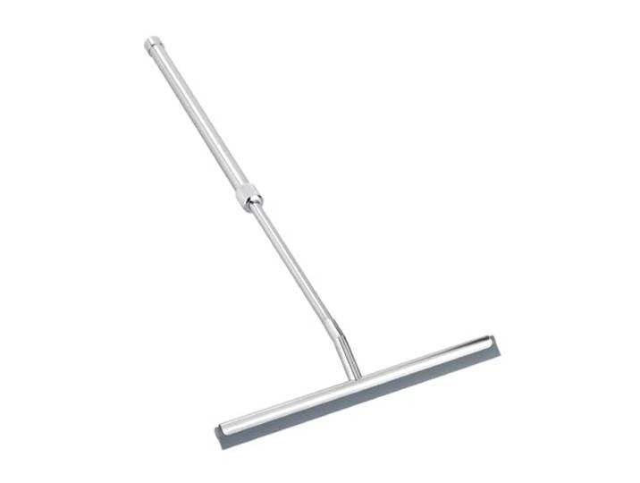 WENKO Duschabzieher mit Teleskopstiel, 37–59 cm, streifenfrei, 26 cm breit