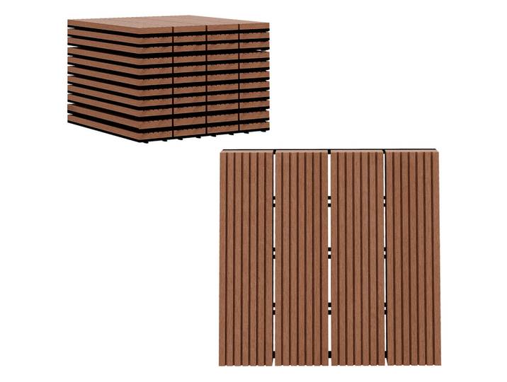 ComfortXL Terrassenplatten 11er-Set De-13785 klickbar aus Hdpe Hellbraun, Braun, Kunststoff, 30x2.2x30 cm, Teppiche und Böden, Terrassenböden & Balkonböden, Terrassenfliesen