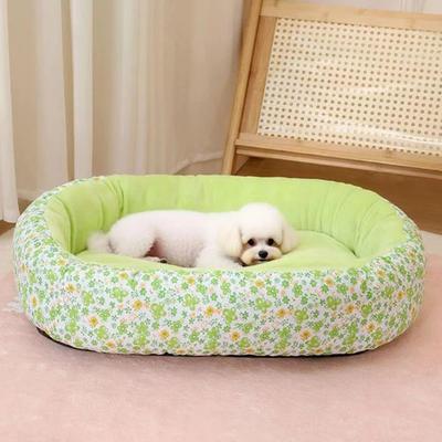 Inspired Living CloudSoft Calming Pet Bed For Small Dogs & Cats green m