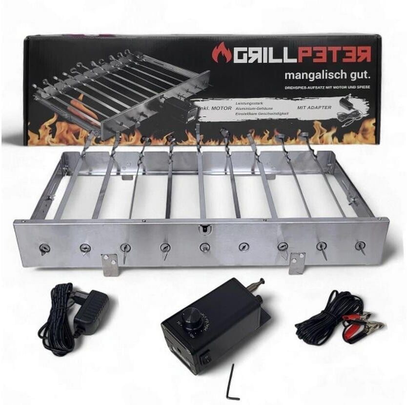 Grillspiess "GRILLPETER 9 Spiesse", silber (bunt), L:62cm, Edelstahl, Spiesse, Grillspiess bunt Einheitsgröße