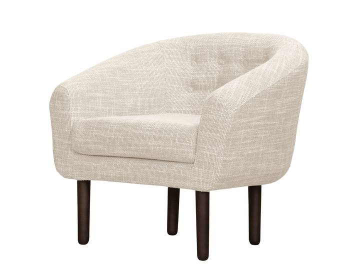 Sessel Beige Webstoff Krupa 82 x 76 x 67cm