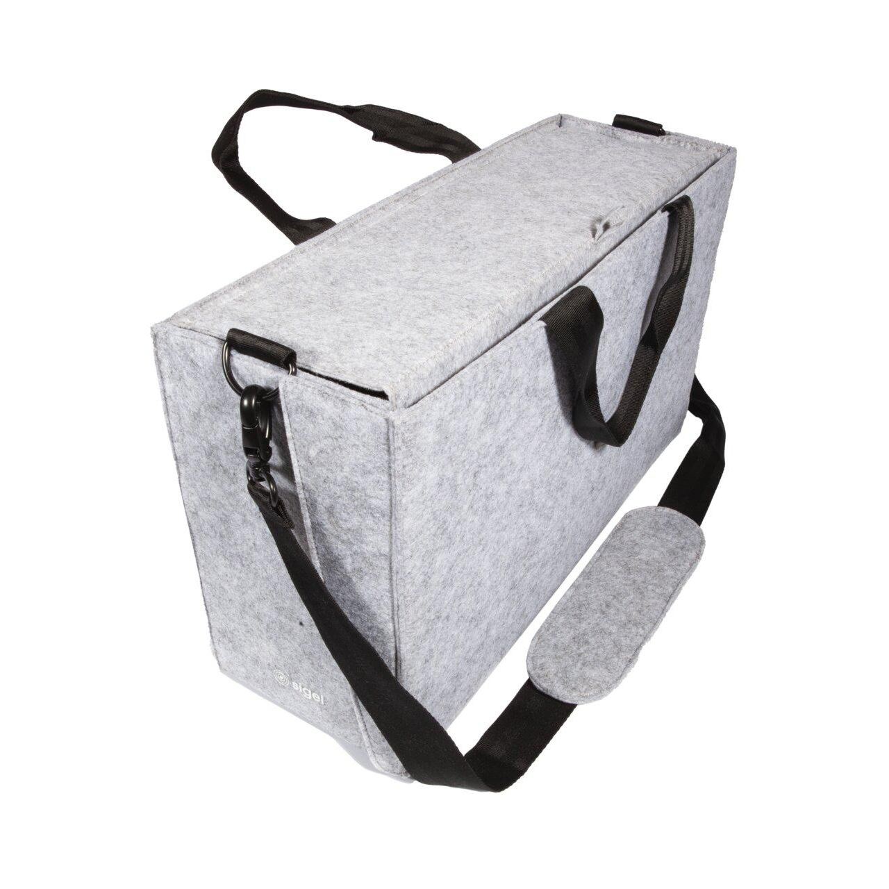 SIGEL Laptoptasche Desk Sharing Bag Workspace M/L Recycling-PET hellgrau BA416 bis 40,6 cm (16 Zoll)