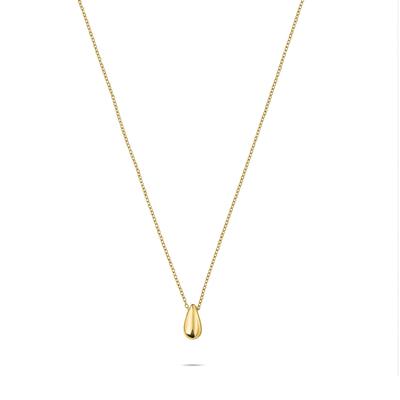 Kette mit Anhänger LIEBESKIND BERLIN "Schmuck Geschenk Edelstahl Halskette The Mini Drop Tropfen", gold (gelbgoldfarben), Halsketten, Damen, Edelstahl, L: 45 B: 2mm, B:2mm