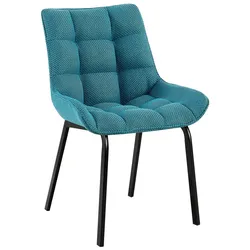 CLP Stuhl Saranda Stoff schwarz   Farbe: türkis, Material: Stoff