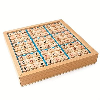 Holz-Sudoku-Puzzlespiel für Kinder, logisches Denken, Puzzle-Tischspiele mit Fragen, Halloween-Weihnachtsgeschenk