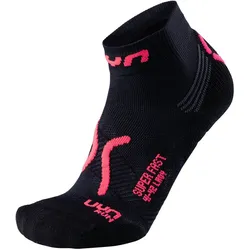 UYN Run Super Fast Laufsocken Damen black/coral 41-42