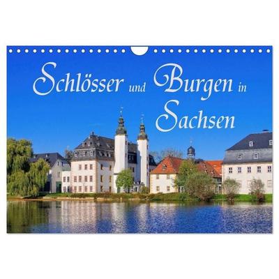 Schlösser und Burgen in Sachsen (Wandkalender 2026 DIN A4 quer), CALVENDO Monatskalender