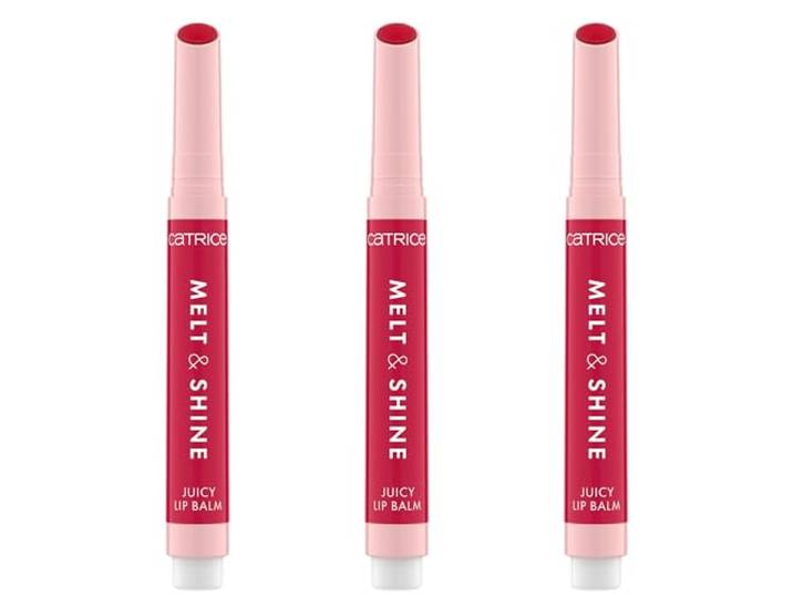 Catrice Melt & Shine Juicy Lip Balm, Nr. 070, Pink, feuchtigkeitsspendend, vergrößernd, glänzend, strahlend frisch, vegan, ölfrei, ohne Parabene, Nanopartikel frei, 3er Pack (3x1.3g)