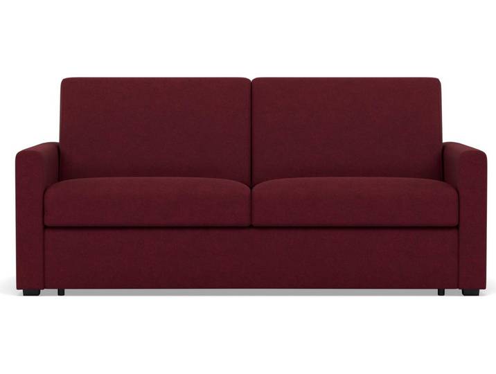 Best Mobilier Julia - canapé lit 3 places convertible express couchage quotidien 140 cm matelas 14 cm en tissu \, Prune