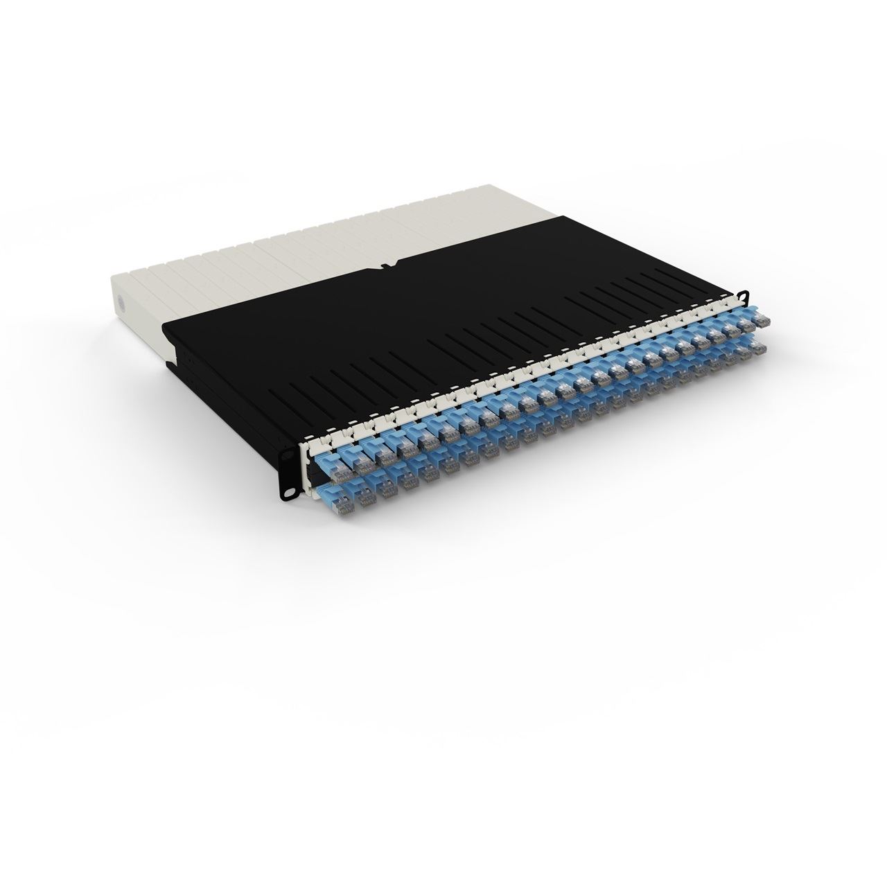 Patchbox Boxes Cat 6A 8HE STP 0,8m blau