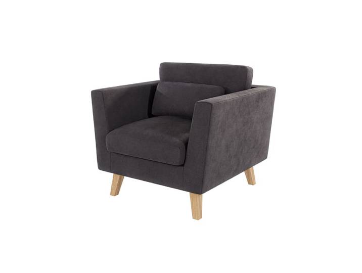 Fauteuil en microfibre graphite