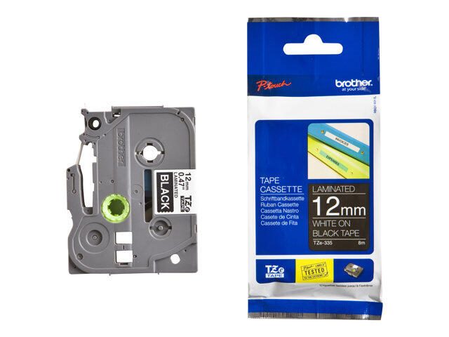 Brother Original P-Touch Farbband weiß auf schwarz (TZE-335) TZE335