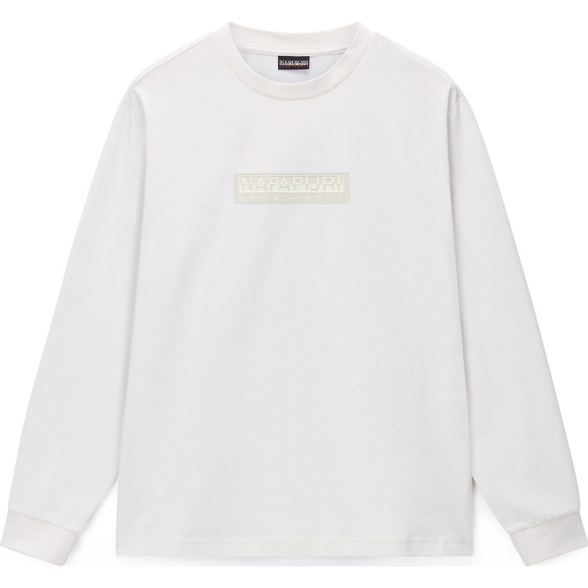 Napapijri S-box Logo LS 1 white whisper (N1A) S NP0A8BC5N1A1002