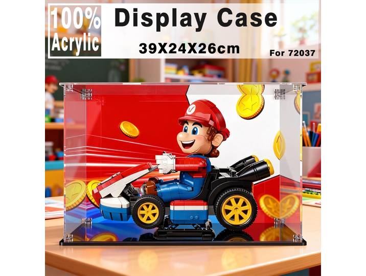 Boîte d'affichage pour 72037, vitrine pour bloc de construction, vitrine transparente anti-poussière, boîte de rangement pour briques de jouets
