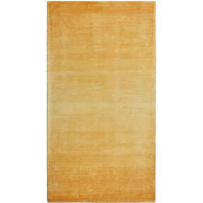 Teppich PAD "GLAM", gelb, B:170cm H:9mm L:240cm, Kunstfaser, Viskose, Teppiche, Teppich, handgewebt, leichter Schimmer, gestreift, Wohnzimmer