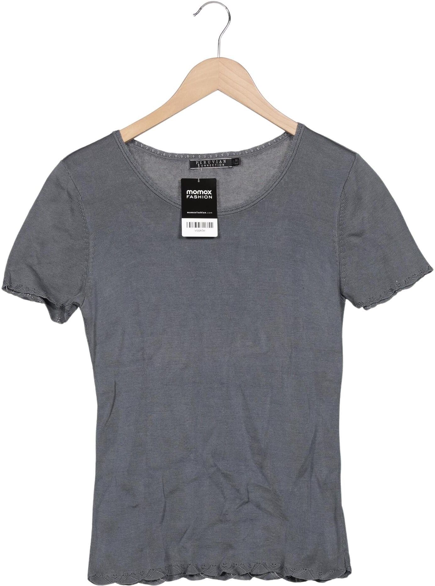 Peruvian Connection Damen Pullover, Grau, Gr. M, Baumwolle - Second Hand