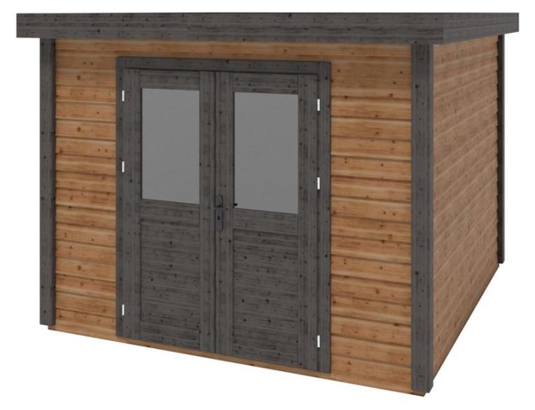 Gartenhaus, Gerätehaus Aura 3.09x3.09m - 9.55m2 - 28mm - Imprägniert