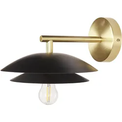 WANDLAMPE Schwarz/Gold Lasolo