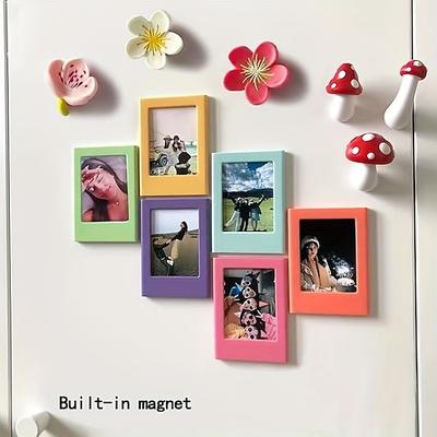 Boho-Stil, länglicher, 7,6 cm (3 Zoll) breiter, horizontaler magnetischer Fotorahmen aus Kunststoff, für Fujifilm Instax-Negative, zur Fotopräsentation, zum Festhalten schöner Momente, für Büro,