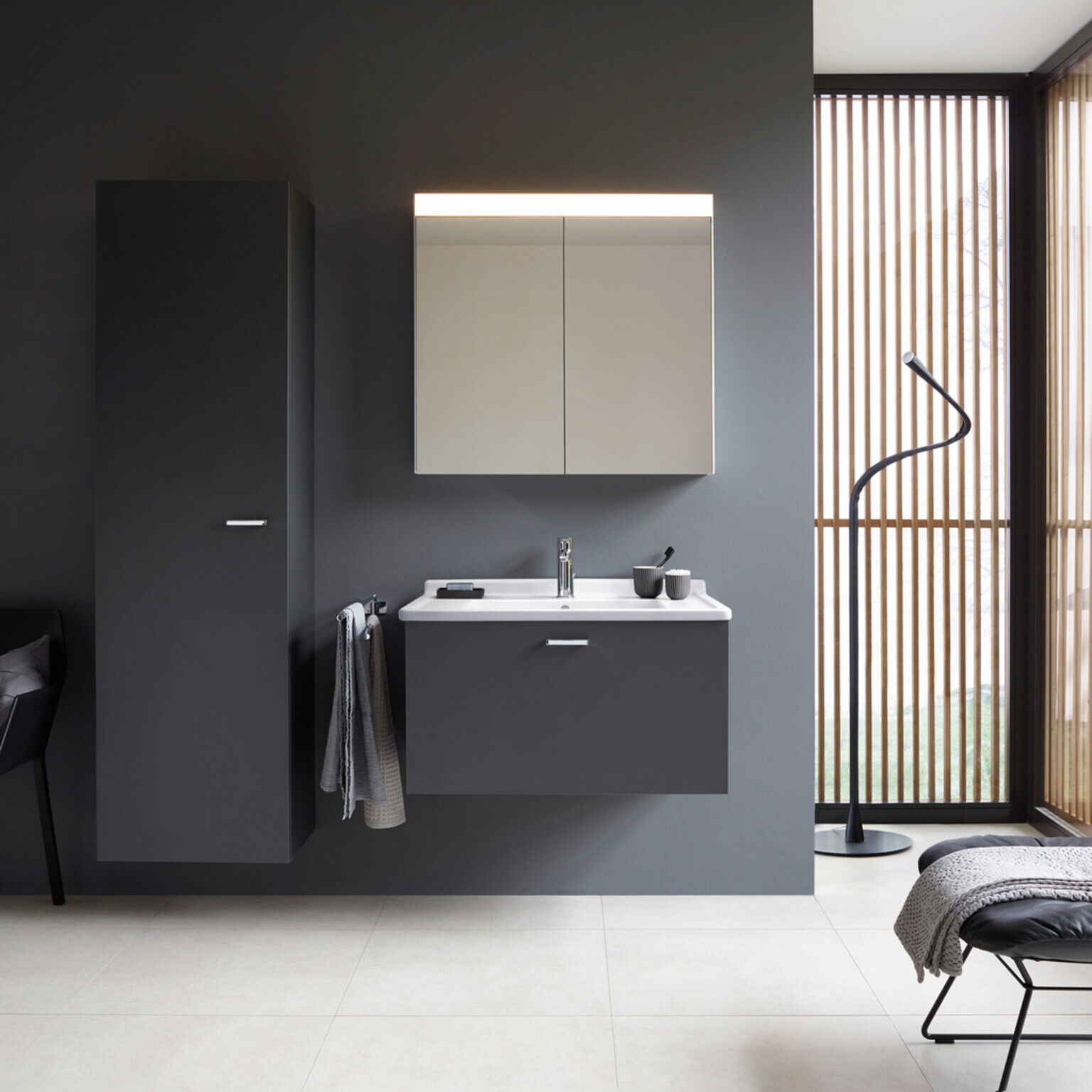 Duravit Spiegelschrank Best Version 81x14,8x76cm, 15 W, 2 Türen, LED (LM7841000001)