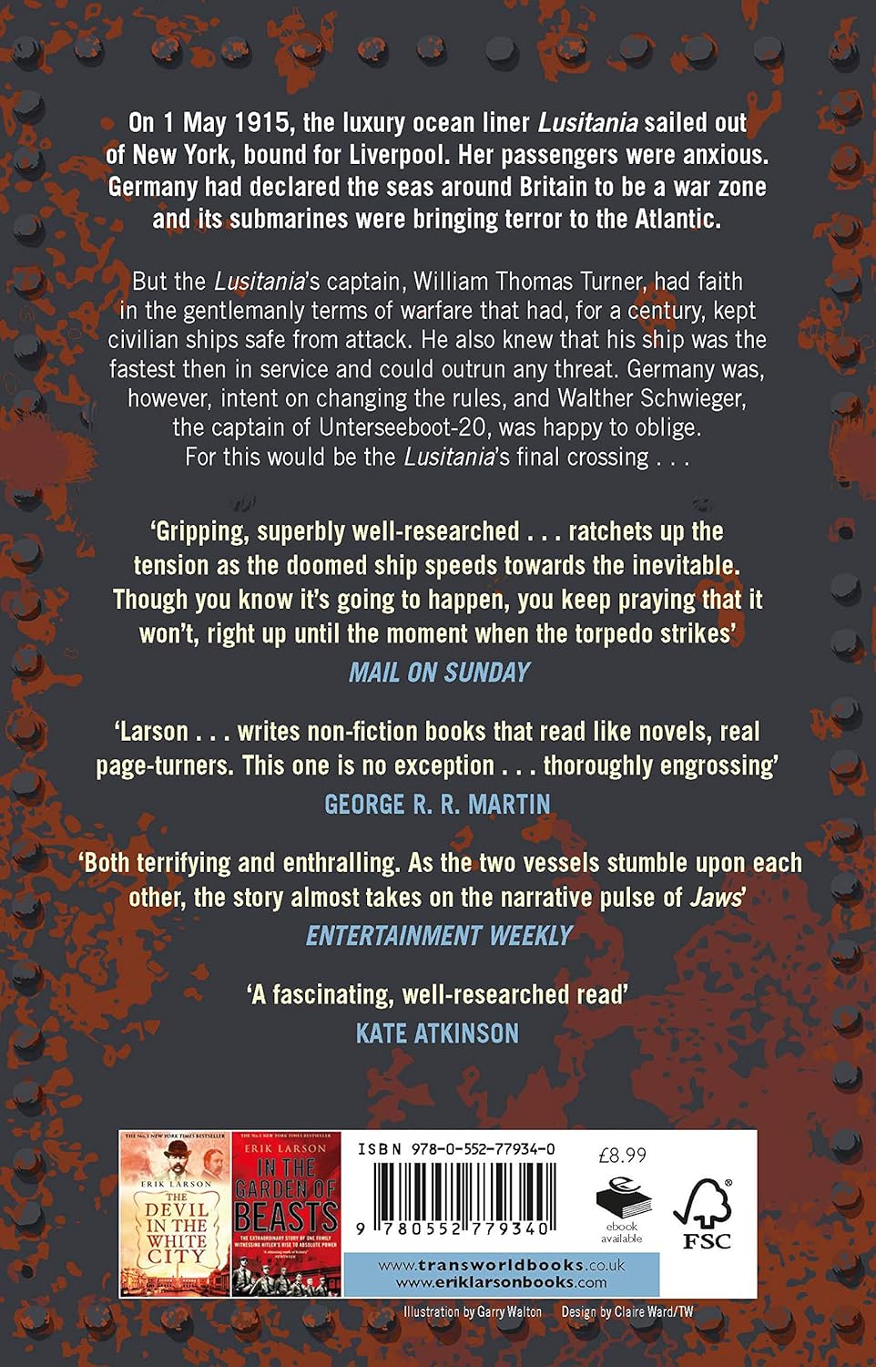Black Swan Dead Wake: The Last Crossing of the Lusitania by Erik Larson - Paperback WWI Naval History - Gripping True Story of the 1915 Lusitania Disaster