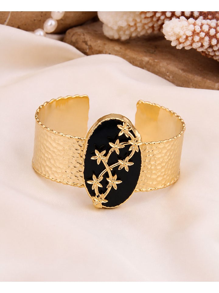 L'Atelier de Gaia Vergold. Armspange mit Edelstein - onesize