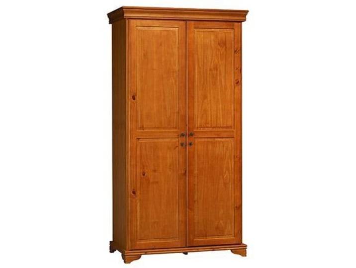 Armoire Penderie Louis Philippe Merisier 2 Portes