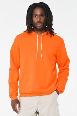 Bella + Canvas 3719 Sponge Fleece Hoodie in Orange size Medium B3719, BC3719