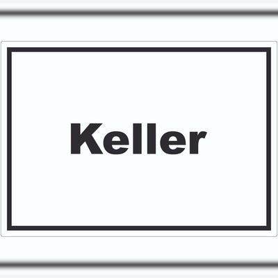 HB-Druck Keller Aufkleber mit Text waagerecht A3 (297x420mm)