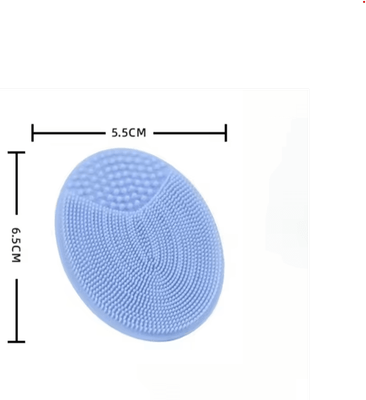Inspire Picks Soft Silicone Face Brush Manual Facial Cleansing & Exfoliating Massage Brush blue