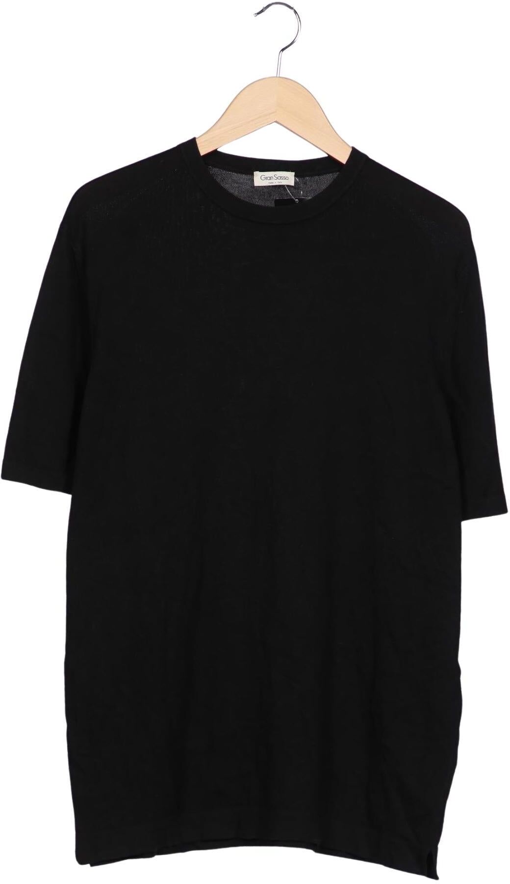 Gran Sasso Damen T-Shirt, Schwarz, Gr. XL, Baumwolle - Second Hand