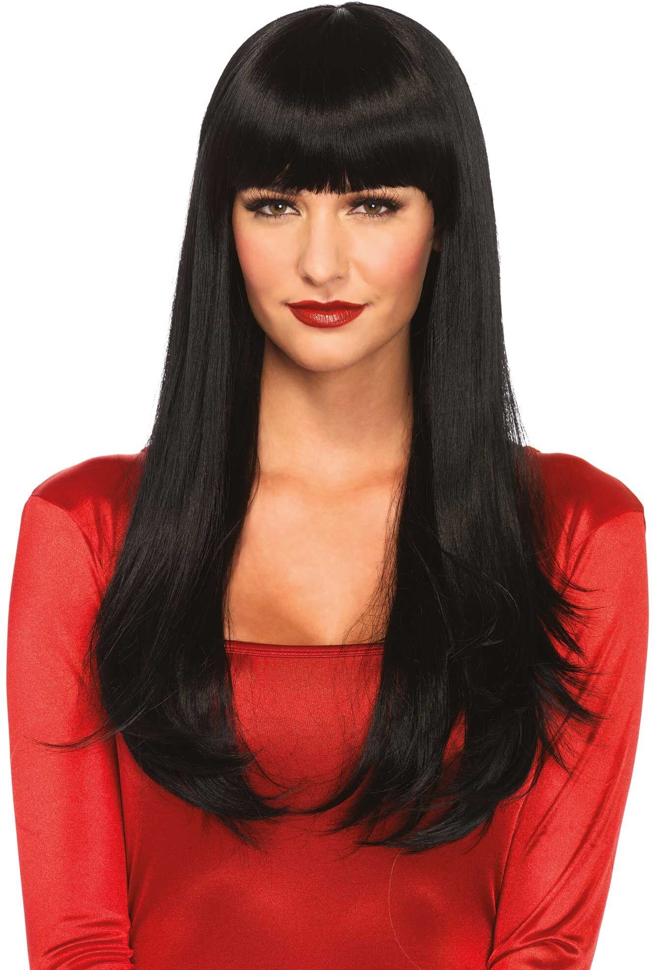 Leg Avenue Perruque Cheveux Longs Noirs