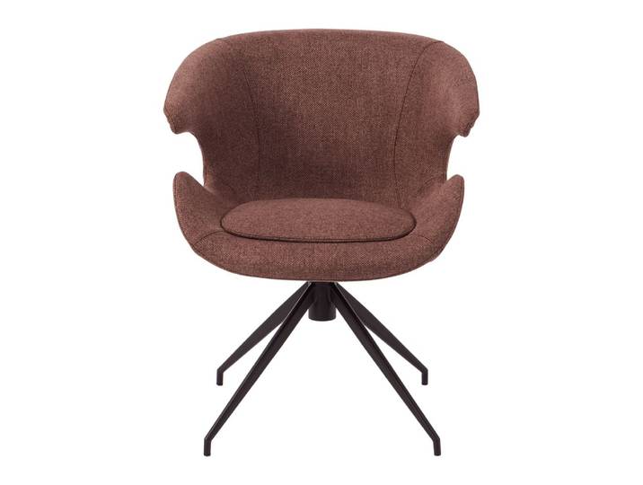Chaise repas accoudoir tissu rouge