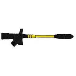 Hirschmann Sicherheitsklemmprüfspitze Mit Zweigeteilter Prüfklemme / Schwarz (Kleps 2700), Elektronikkabel + Stecker, Schwarz