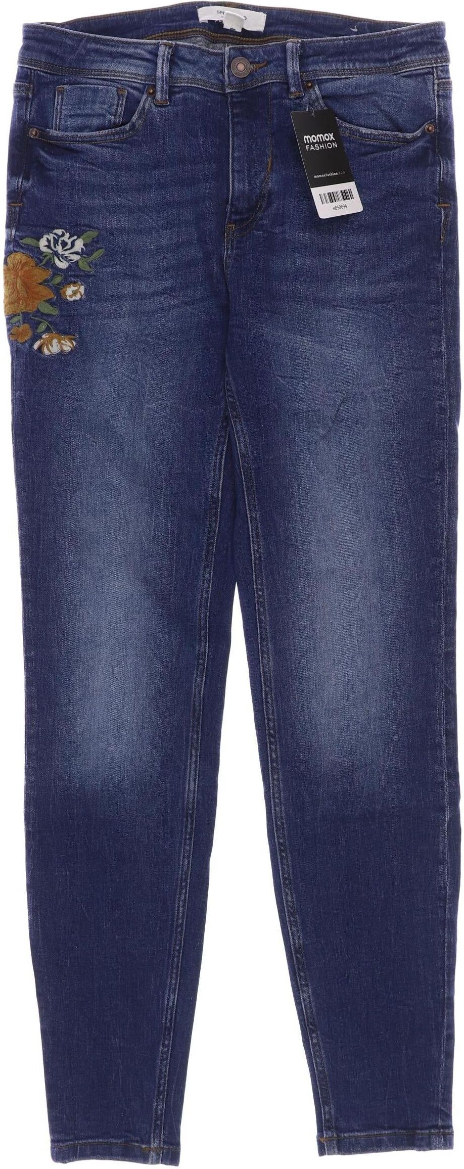 Springfield Damen Jeans, Blau, Gr. EU 32 (IT 38), Baumwolle / Elasthan - Second Hand