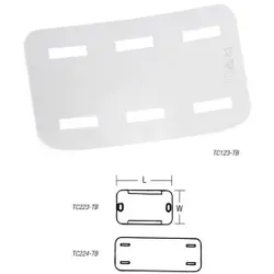 ABB TC223-TB Befestigungssockel Beschrift.fläche Kabelb. befestigt PA6.6, 85°C 32.51x19.68mm 7TAG009720R0006  - 1000 Stück
