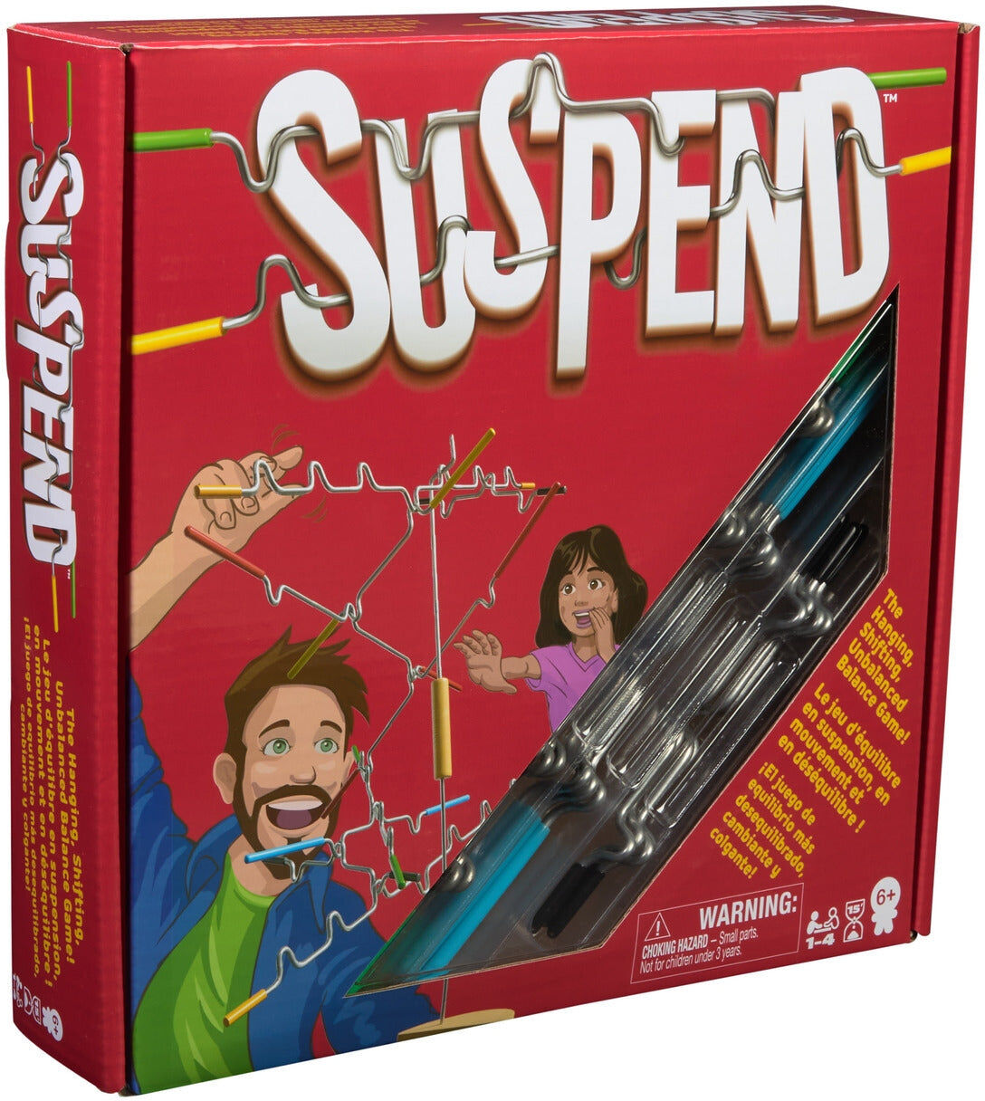 Spin Master Suspend Family Balance Board Game for 1-4 Players, Ages 6+