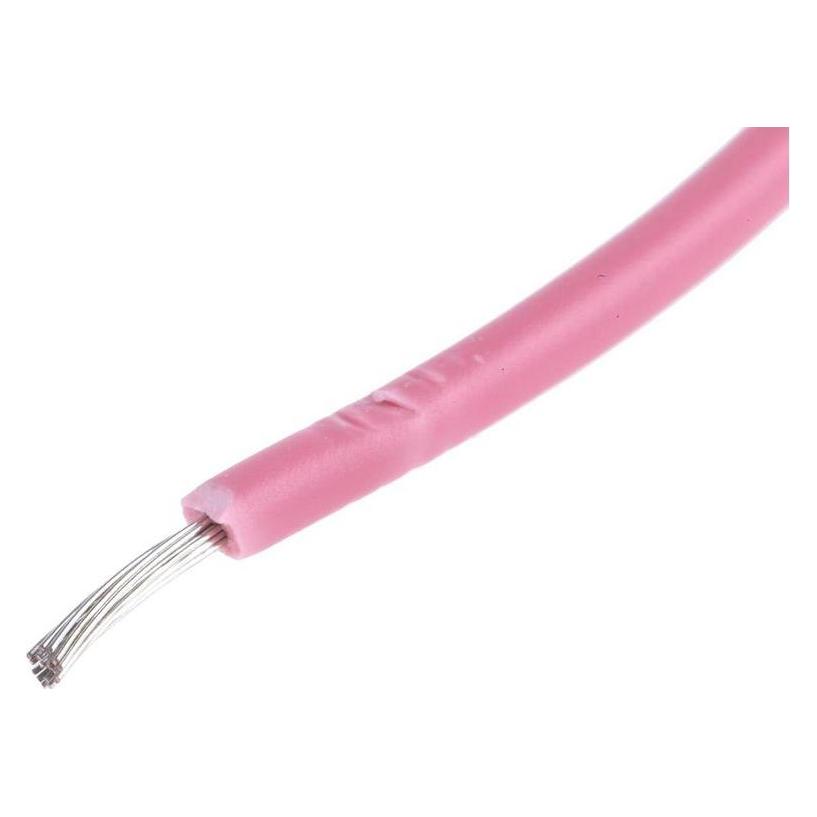 RS PRO Normierte Aderleitung Ø 2.6mm / 0,5 mm² Kupfer, Rosa 16/0,2 mm Litzen, 100m (100 m) (1805920)