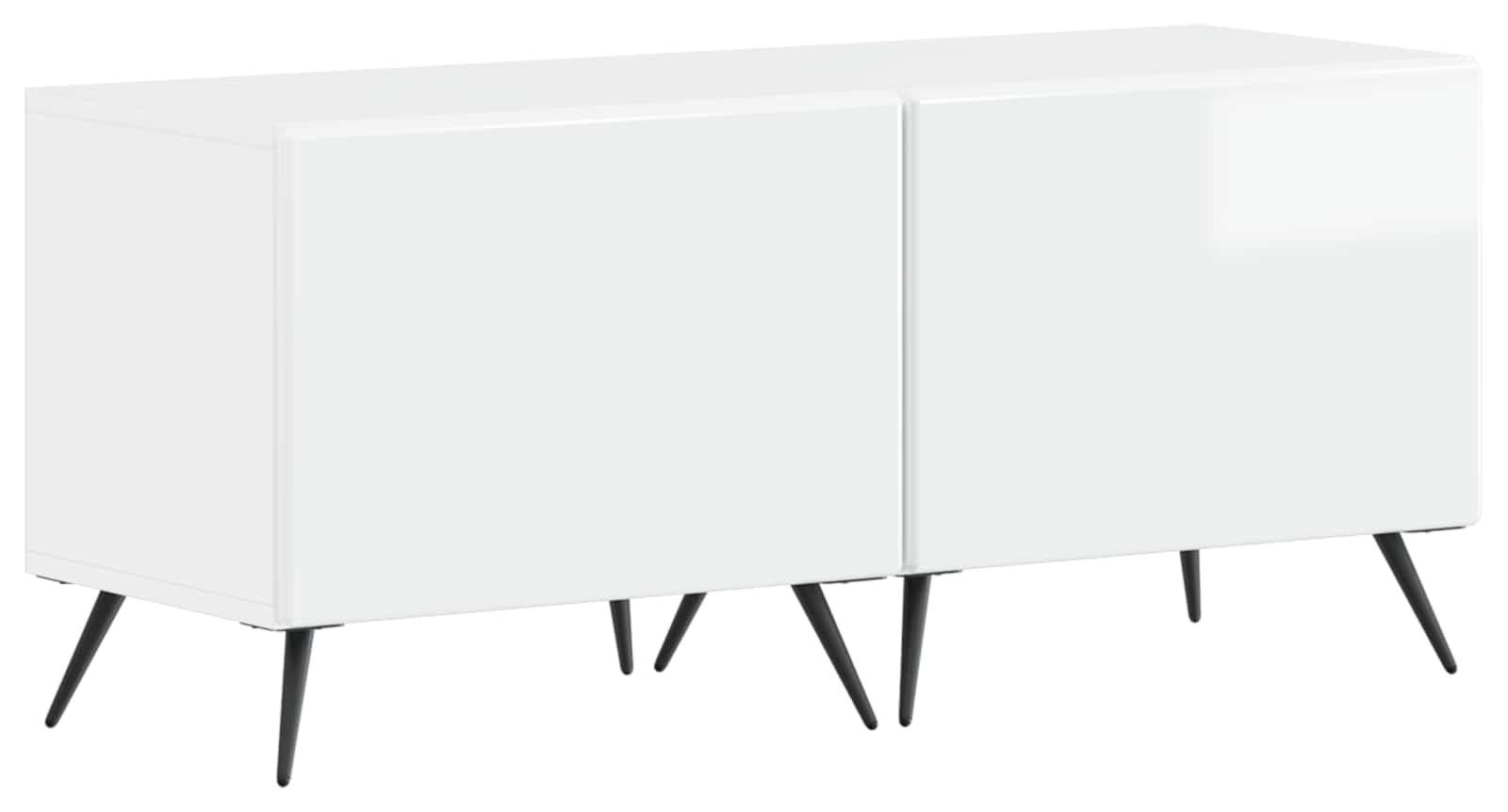 vidaXL TV-kast modern hoogglans wit met mediacompartimenten