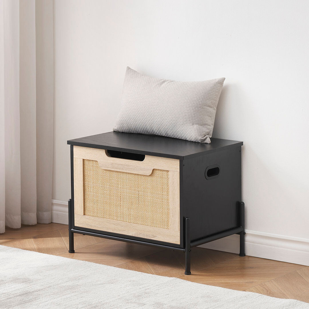 Bloomsbury Market Storage Bench Black 45.97cm H X 59.94cm W X 39.88cm D