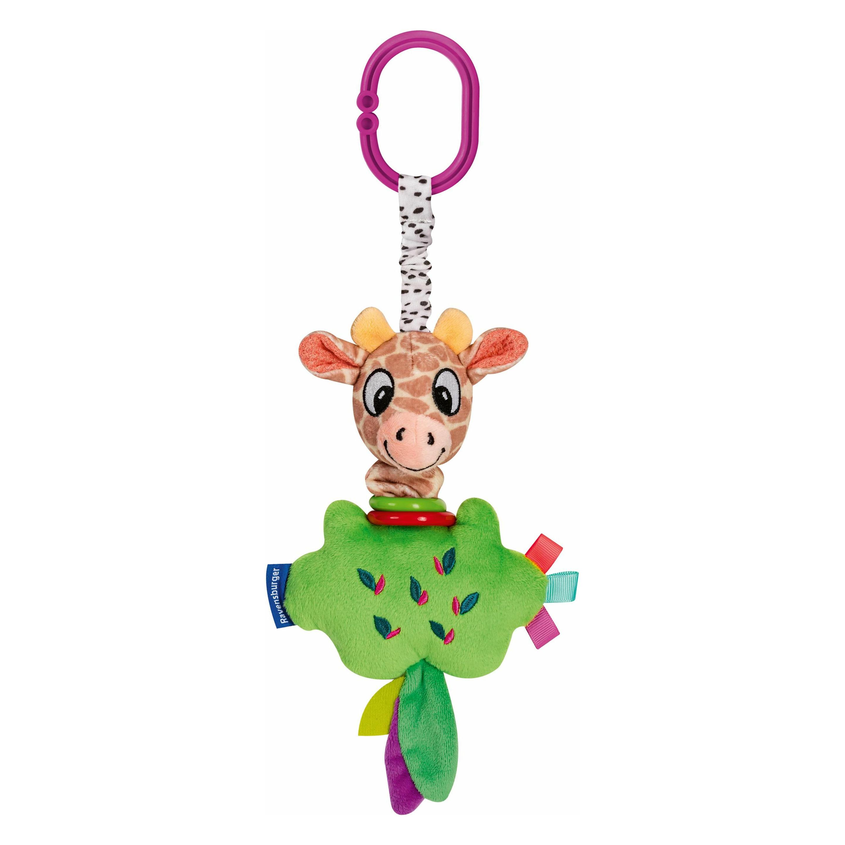 Ravensburger 4851 play+ Zappel-Giraffe, Kuscheltier mit lustigem Spieleffekt, Baby-Spielzeug ab 0 (04851)