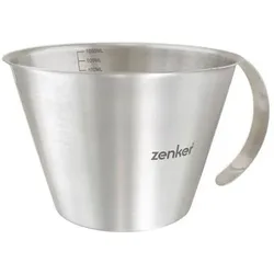 Zenker Set mit 2 Messbechern - - Edelstahl - 250 ml und 1 Liter, Messbecher, Silber